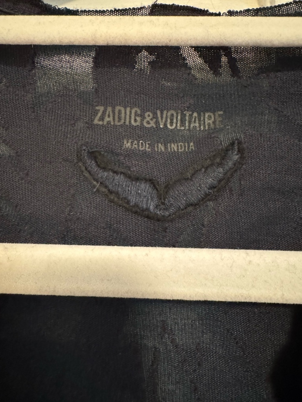 🆕 ZADIG & VOLTAIRE “Tuni” Long Sleeve Henley Top in Dark Purple/Navy - L - Picture 8 of 16